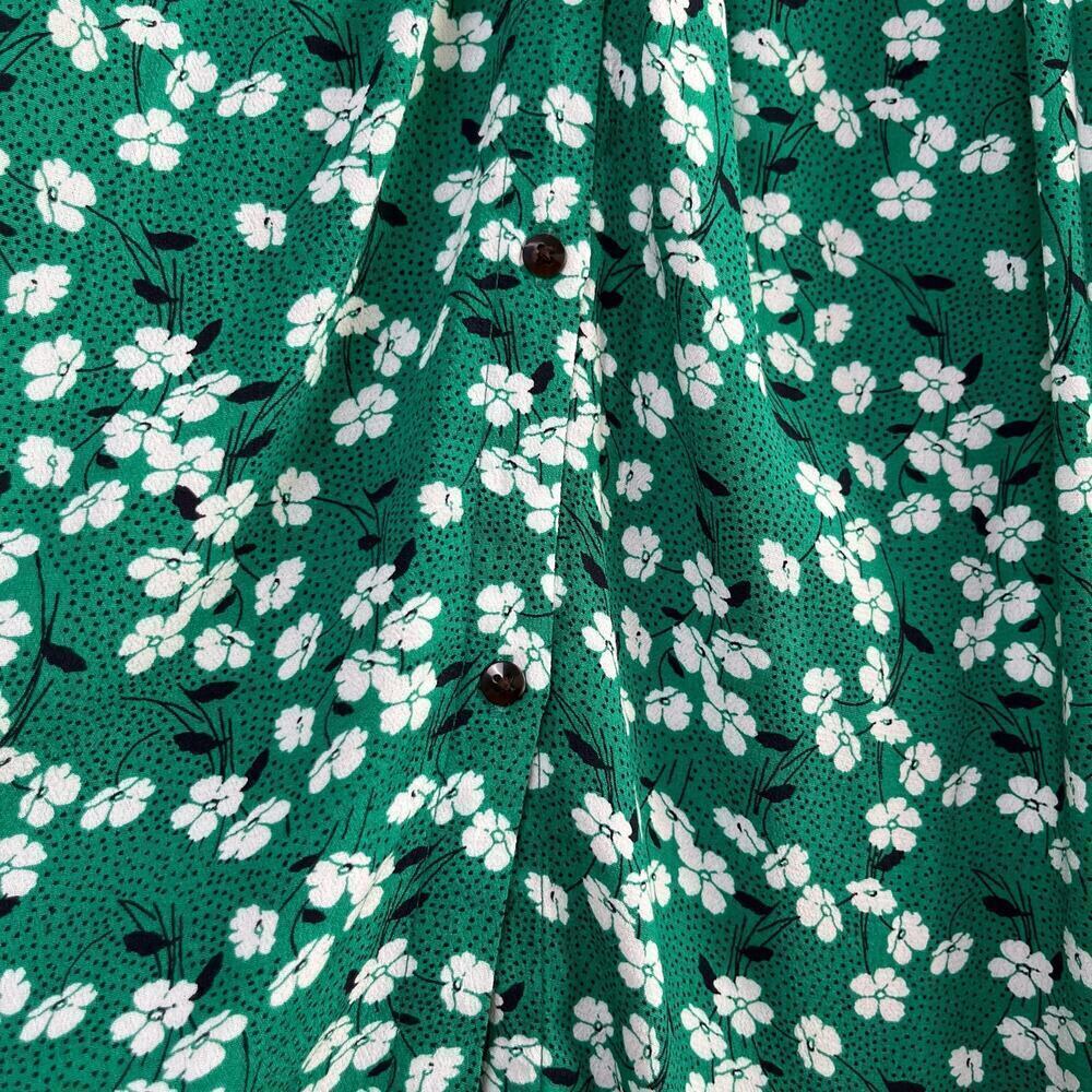 LOFT Green Floral Midi Dress - Picture 9 of 12